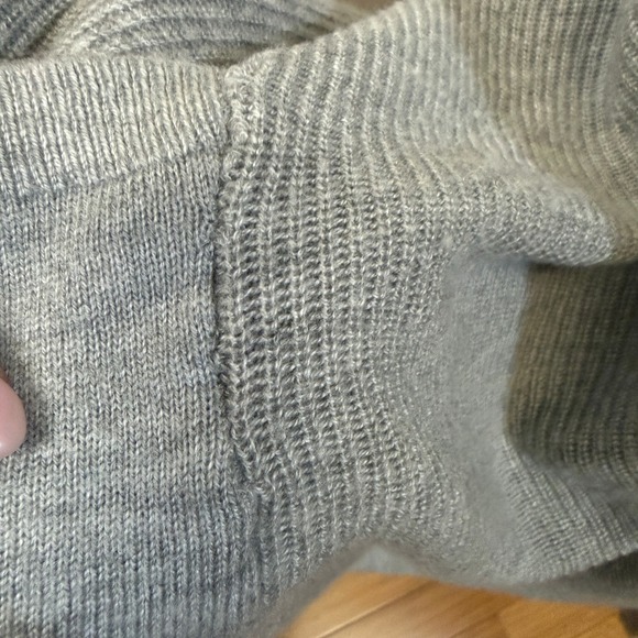 Banana Republic Longline Vest Womens Large Gray Good Ribbed Wool Blend Draped - Picture 5 of 9